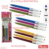 Montex 10 x 0.7mm Ball Point Pens ClipKnock BLUE Retractable