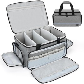 LEFOR·Z Medical Care Bag, First Responder Bag, Empty Nurse Bag with Removable Dividers for Home Health Care, Hospice Visit, Travel or, gray, Modern