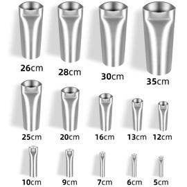 Caulk Nozzle Applicator - 14Pcs Perfect Caulking Finisher Kit, Premium Stainless Steel Sealant Caulk Finishing Tool Kit for Kitchen Bathroom Window Sink Joint