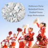 Hooshing 2 Pack Pom Poms Cheerleading Professional Holographic Silver Spot