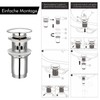 KES S2019A-CH Drain Fitting Sink with Overflow Sink Plug Pop
