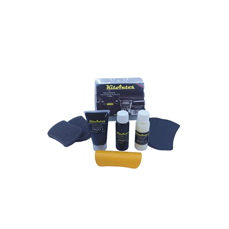 KITAUTOS Restoration kit for leather and plastic steering wheels.