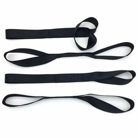 Tie Down Straps, Set of 4, Load Tightening Belt, Tie Down Belt, Luggage Belt, Soft Loop, Fastening Belt, Transportation, Packaging, Bicycle, Anti-fall, For Transporting, Motorcycles, Multi-Purpose