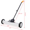 Donext Rolling Magnetic Sweeper, Heavy Duty Push-Type with Release, 30lbs