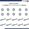 M8 Nuts & Bolt 10 Pack (M8 x 60mm Bolts