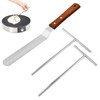 Crepe Spreader and Spatula Kit,Stainless 3 Pack Steel Pancake Tool