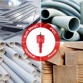 32mm Hole Saws Cutter, HSS Bi-Metal Drill Bit for Wood, Plastic, UPVC, Fiberglass and Plasterboard