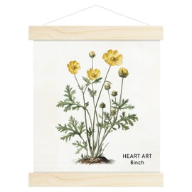 HEART ART Magnetic Poster Hanger Frame,8x10,8x12,8x8 Poster Frame Wood Wooden Magnet Hanging Kit for Walls Map Canvas Artwork (Nature Wood,8”)