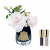 Cote Noire-Tea Rose Bouquet Dark Tear Drop Glass French Pink