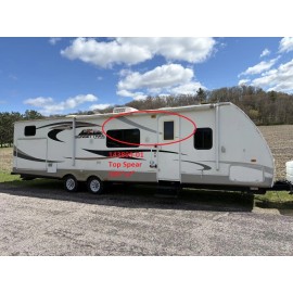 CROSSROADS RV 2010 SUNSET TRAIL DECALS 105x7"  TOP SPEAR STRIPES L&R CAMPER