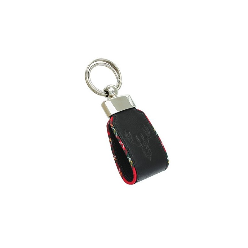 Mala Leather BRAEMAR Collection Leather Keyring 5121_7 Black