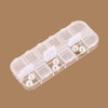 Hilsayum 6PCS Nail Art Beads Storage Container Clear Rectangle Jewelry