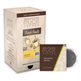 Wolfgang Puck Coffee, French Vanilla Coffee, 9.5 Gram Pods, 18 Count