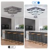 CXGLEAMING 11.8" Dimmable Crystal Chandelier Modern Crystal Ceiling Light Fixture
