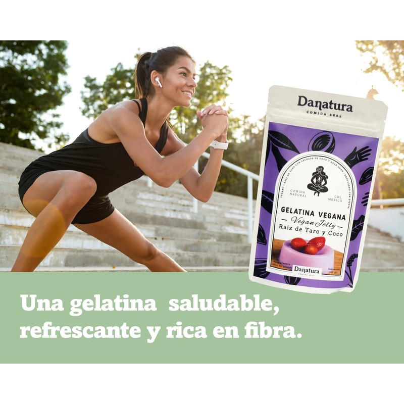 Gelatina Vegana con Agar Agar Coco y Taro