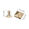 sourcing map 100 Sets Spike Rivet, 7mm Pyramid Rapid Rivet