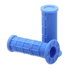 SUNQIAO MINI Grips, 3/4 Handlebar Grips for TTR50 TT-R50E PW50 Peewee Y-Zinger PW 50cc PY 50 YT60 YT60L Kid Bikes 3/4 Half-Waffle Handle Bar Soft Grip Throttole Tube Accessories Without Tube (Blue)