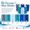 Simthread 6 Spools 3000 Yds 40WT Polyester Embroidery Thread Blue