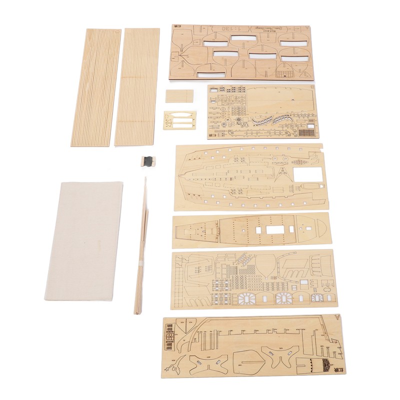 1: 130 Wooden Model Sailboat Kit for Adults Improve Hands