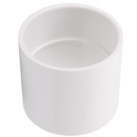 4" PVC Pipe Coupling Adapter Pipe Fittings (Socket x Socket) Contractor Pack Schedule 40 Heavy Duty 4 Inch PVC Slip Socket Connectors for DIY PVC Shelf Garden Support Structure, White