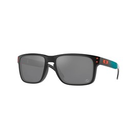 Oakley OO9102 Sunglasses Bundle: OO 9102 HOLBROOK 9102S1 Holbrook Mia Matte Black Prizm and Large Red leash Accessory kit