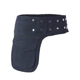 Vishes - Alternative Clothing - Women's Bum Bag Belt Bag Waist Bag Belt Bag Canvas, darkgray