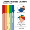 Dunwell 5-Subject Notebook, College Ruled, Colorful Movable Pocket Dividers with