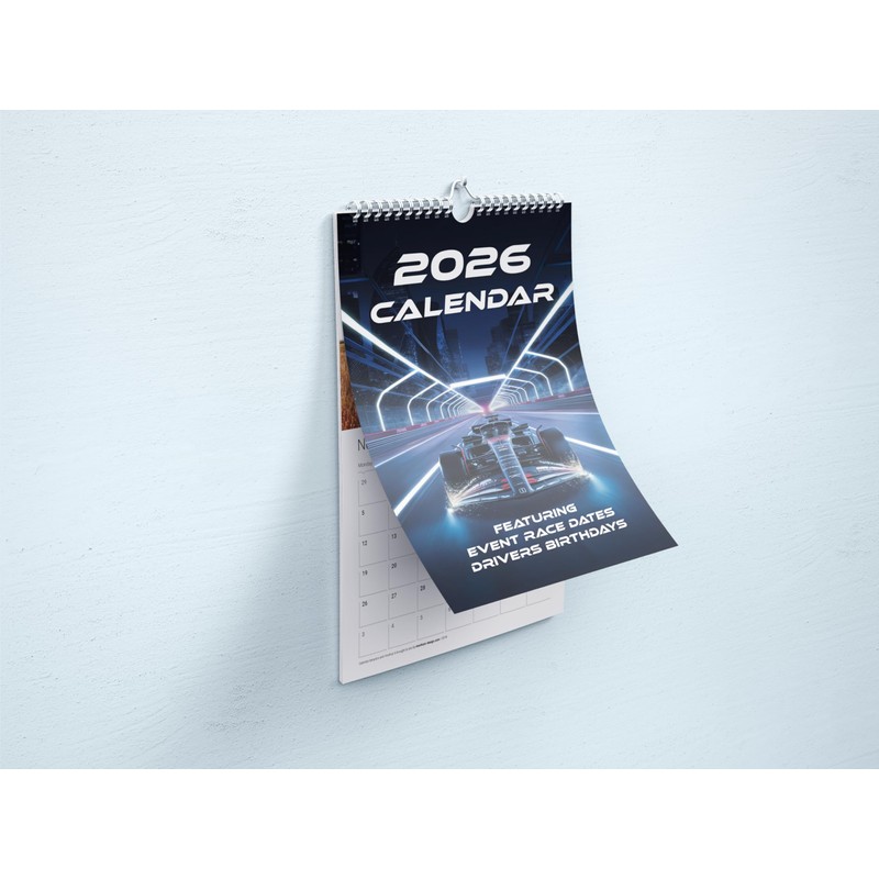 2026 Calendar Formula Racing Motorsports Events Dates, Driver Birthdays, A4