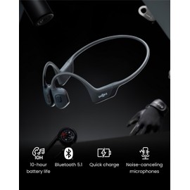 SHOKZ OpenRun Pro Mini - Premium Bone Conduction Open-Ear Bluetooth Sport Headphones (Renewed)