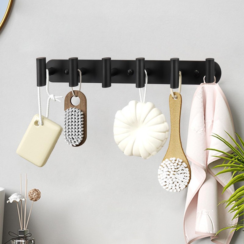 Vanloory Coat Hook Rack, Wall Mounted Coat Rack with 12