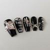 Rose Silver Handmade Nail Tips - Square / 로즈 실버
