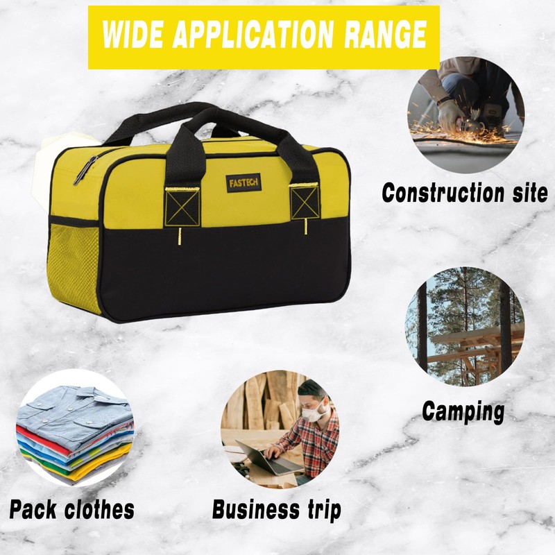 FASTECH 14 Inch Zipper Tool Bag, Small Wide Mouth Tool