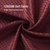 Gibelle Burgundy Red Shower Curtain, Waffle Weave Textured Fabric Shower