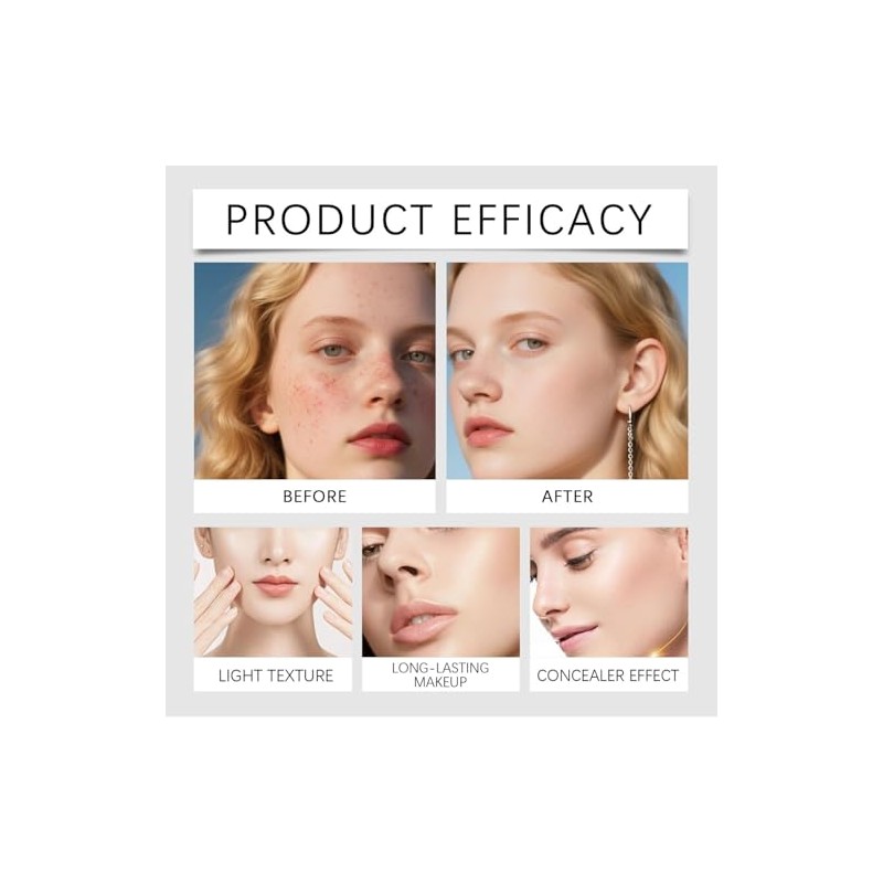 Base Maquillaje Barra Que Cambia Color Brocha Desmontable Crema Doble