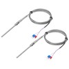sourcing map 2pcs PT100 RTD Thermocouple Stainless Steel M8 Temperature