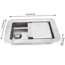 KIMISS Truck Tool Box Latch, Stainless Steel Toolbox Lock RV Handle Latch Paddle Lock with 2 Keys for Trailer Truck