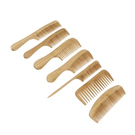 BIUDECO 7pcs Bamboo Hair Brush Bristle Hairbrush Tail Comb for Men and Women Reduces Breakage Suitable for All Hair Types Knot Styling