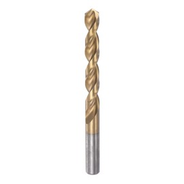 sourcing map Twist Drill Bit 12.7mm Titanium Coated (HSS-E) M42 High Speed Steel 8% Cobalt Straight Shank for Stainless Steel Aluminum Alloy Metal