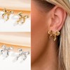 Rajputana Bow Earrings, Gold Silver Bow Stud Earrings for Women,