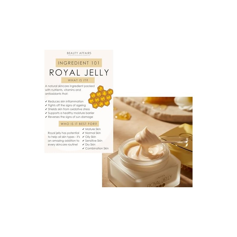 Crema facial hidratante con jalea real, hipoalergénica, para todo tipo
