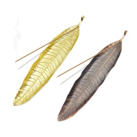 2 x Banian Leaf Incense Inserts, Large Leaf Incense Inserts, Metal Leaf Incense Inserts, Household Incense Inserts, Alloy Incense Inserts