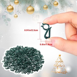 120 Pcs Christmas Light Clips Outdoor Hang Plastic Hook, Green