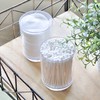 Youngever 2 Pack 8 Ounce Clear Qtip Holders, Plastic Apothecary