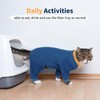 Hjumarayan Cat Onesie, Full Coverage Warm Fleece Jumper with Four-leg