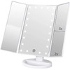 Infitrans Trifold Makeup Mirror Vanity Mirror with Lights,1X 2X 3X