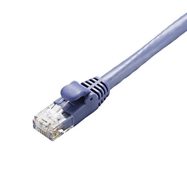 Elecom LD-GPA/BU1 CAT6A Compliant LAN Cable 3.3 ft (1 m), Connector With Tab Protector, Standard, Blue