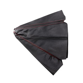 CENPEK Car Shift Knob Cover-Universal Stitch Black PVC Leather Manual Auto Shifter Shift Boot Cover