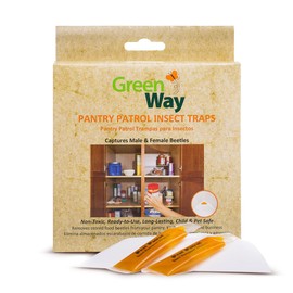 Greenway Pantry Patrol Traps, Non-Toxic Pantry Moth and Insect Control, Gel-Based Traps for Flour Beetles, Grain Storage, and Kitchen Use, 1 Pack (Includes 2 Traps and 2 Lures)