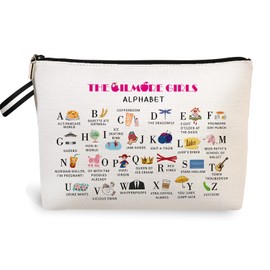 RBAFAO TV Show Gift Grilr Makeup Bag, Inspired Cosmetic Bag Luke Fans Gift Makeup Zipper Pouch Bag, Makeup Bag Birthday Gifts for Women Friends Sister(Girls Alphabet)