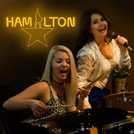 Musical Neon Sign for Wall Decor Dimmable Led Hamil-ton Birthday Decoration Musical Party Light up Sign for Girls Music Theatre Fans Gifts for Birthday Christmas